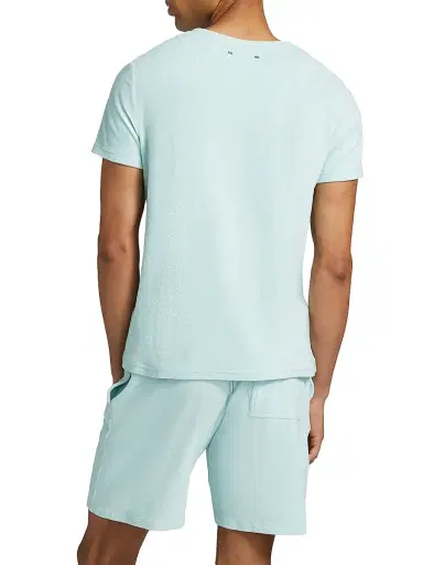 Vilebrequin Men's Cotton-Blend Crewneck T-Shirt - Pacific | Thumbnail 5 Vilebrequin Men's Cotton-Blend Crewneck T-Shirt - Pacific | Thumbnail 5