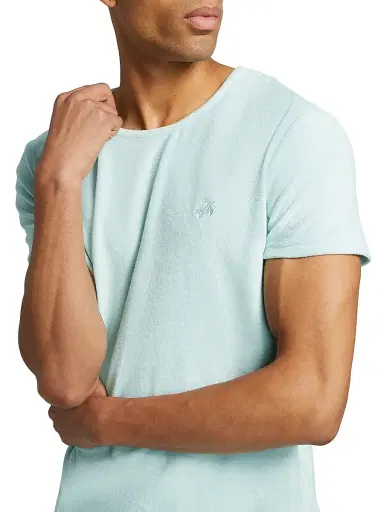 Vilebrequin Men's Cotton-Blend Crewneck T-Shirt - Pacific | Thumbnail 6 Vilebrequin Men's Cotton-Blend Crewneck T-Shirt - Pacific | Thumbnail 6
