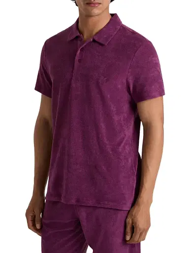 Vilebrequin Men's Terry Cloth Polo Shirt - Aubergine - Size XXXL | Thumbnail 4 Vilebrequin Men's Terry Cloth Polo Shirt - Aubergine - Size XXXL | Thumbnail 4