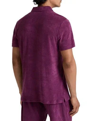 Vilebrequin Men's Terry Cloth Polo Shirt - Aubergine - Size XXXL | Thumbnail 5 Vilebrequin Men's Terry Cloth Polo Shirt - Aubergine - Size XXXL | Thumbnail 5