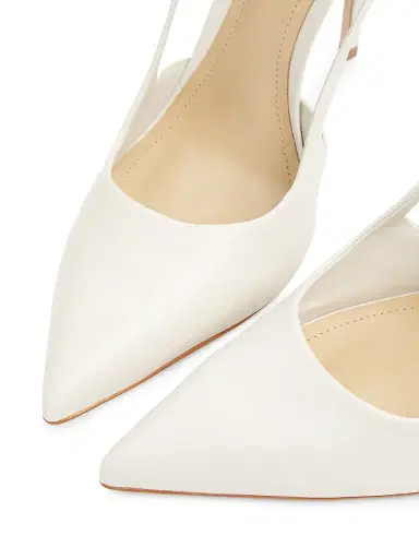 Schutz Women's Boris 0MM Leather Slingback Pumps - Pearl | Thumbnail 6 Schutz Women's Boris 0MM Leather Slingback Pumps - Pearl | Thumbnail 6