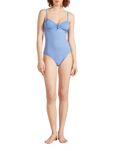 Vilebrequin Women's Solid Sculpt One-Piece Swimsuit - Bleu Jean | Thumbnail 2 Vilebrequin Women's Solid Sculpt One-Piece Swimsuit - Bleu Jean | Thumbnail 2