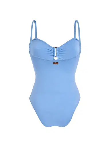 Vilebrequin Women's Solid Sculpt One-Piece Swimsuit - Bleu Jean | Thumbnail 3 Vilebrequin Women's Solid Sculpt One-Piece Swimsuit - Bleu Jean | Thumbnail 3