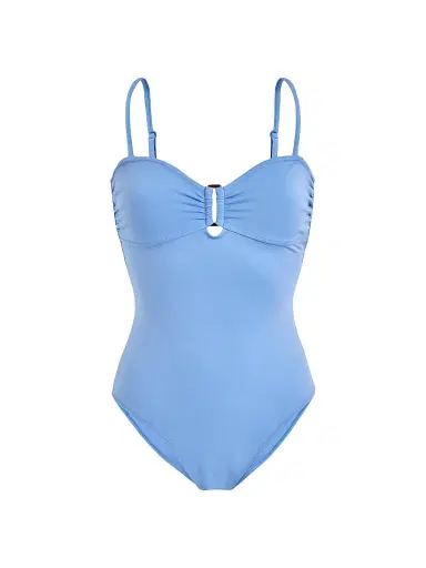 Vilebrequin Women's Solid Sculpt One-Piece Swimsuit - Bleu Jean | Thumbnail 1 Vilebrequin Women's Solid Sculpt One-Piece Swimsuit - Bleu Jean | Thumbnail 1