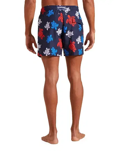 Vilebrequin Men's Multicolor Tortoise Swim Trunks - Navy Blue Marine | Thumbnail 5 Vilebrequin Men's Multicolor Tortoise Swim Trunks - Navy Blue Marine | Thumbnail 5