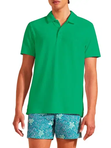 Vilebrequin Men's Terry Cloth Polo Shirt - Laser | Thumbnail 4 Vilebrequin Men's Terry Cloth Polo Shirt - Laser | Thumbnail 4