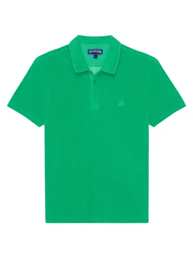 Vilebrequin Men's Terry Cloth Polo Shirt - Laser | Thumbnail 1 Vilebrequin Men's Terry Cloth Polo Shirt - Laser | Thumbnail 1