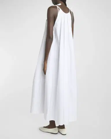 Co Sleeveless Gathered Maxi Shift Dress | Thumbnail 4 Co Sleeveless Gathered Maxi Shift Dress | Thumbnail 4