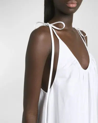 Co Sleeveless Gathered Maxi Shift Dress | Thumbnail 5 Co Sleeveless Gathered Maxi Shift Dress | Thumbnail 5