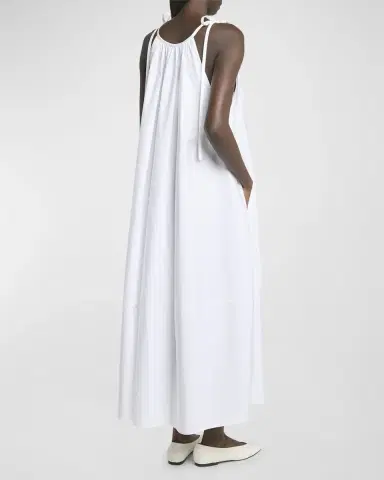 Co Sleeveless Gathered Maxi Shift Dress | Thumbnail 6 Co Sleeveless Gathered Maxi Shift Dress | Thumbnail 6