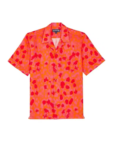 Vilebrequin Men's New Leopard Linen Camp Shirt | Thumbnail 1 Vilebrequin Men's New Leopard Linen Camp Shirt | Thumbnail 1