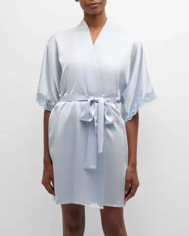 Christine Lingerie Bijoux Short Silk Robe | Thumbnail 3 Christine Lingerie Bijoux Short Silk Robe | Thumbnail 3