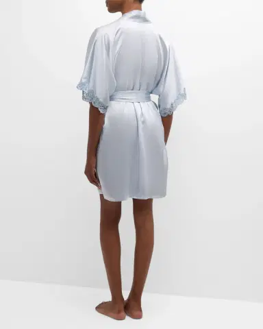 Christine Lingerie Bijoux Short Silk Robe | Thumbnail 4 Christine Lingerie Bijoux Short Silk Robe | Thumbnail 4