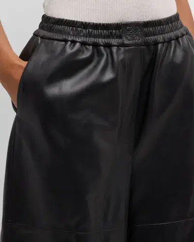 LOEWE Cropped Leather and Suede Trousers | Thumbnail 5 LOEWE Cropped Leather and Suede Trousers | Thumbnail 5