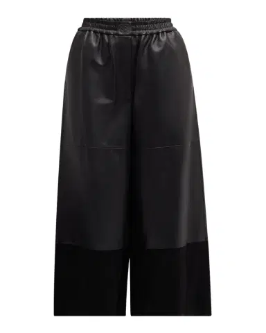 LOEWE Cropped Leather and Suede Trousers | Thumbnail 1 LOEWE Cropped Leather and Suede Trousers | Thumbnail 1
