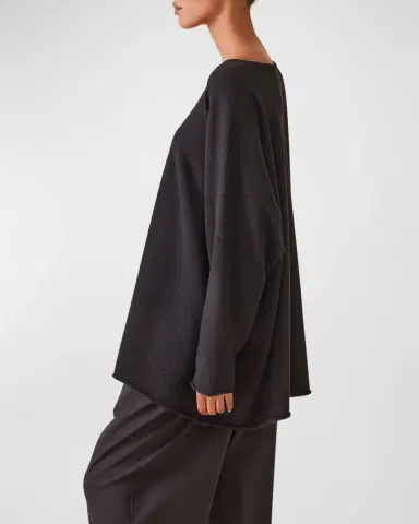 Eskandar A-Line Bateau Neck Cashmere Sweater | Thumbnail 7 Eskandar A-Line Bateau Neck Cashmere Sweater | Thumbnail 7