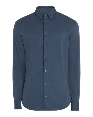Giorgio Armani Men's Solid Cotton Stretch Sport Shirt | Thumbnail 1 Giorgio Armani Men's Solid Cotton Stretch Sport Shirt | Thumbnail 1