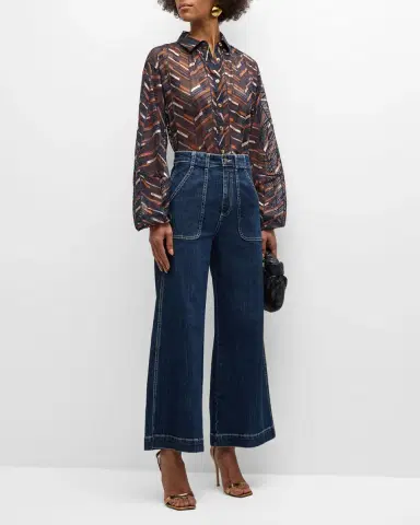 Ramy Brook Theodora Cropped Wide-Leg Jeans | Thumbnail 2 Ramy Brook Theodora Cropped Wide-Leg Jeans | Thumbnail 2