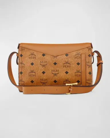 MCM Visetos Zip Faux Leather Shoulder Bag | Thumbnail 4 MCM Visetos Zip Faux Leather Shoulder Bag | Thumbnail 4