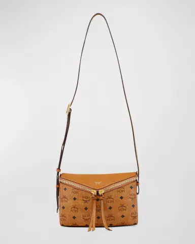 MCM Visetos Zip Faux Leather Shoulder Bag | Thumbnail 8 MCM Visetos Zip Faux Leather Shoulder Bag | Thumbnail 8