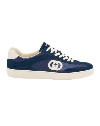 Gucci Men's G75 Canvas and Suede T-Toe Low-Top Sneakers | Thumbnail 1 Gucci Men's G75 Canvas and Suede T-Toe Low-Top Sneakers | Thumbnail 1