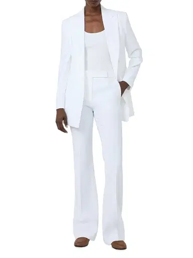 Max Mara Women's Viscose Blend Yarn Top - Optical White - Size Large | Thumbnail 2 Max Mara Women's Viscose Blend Yarn Top - Optical White - Size Large | Thumbnail 2