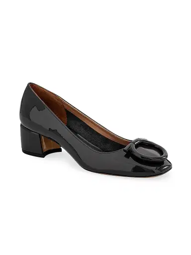 Ferragamo Women's Mara 40MM Patent Leather Pumps - Nero - Size 7 | Thumbnail 1 Ferragamo Women's Mara 40MM Patent Leather Pumps - Nero - Size 7 | Thumbnail 1