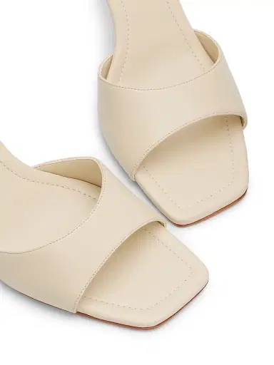 Schutz Women's Leena 75MM Bamboo-Heel Leather Mules - Egg Shell - Size 6 | Thumbnail 6 Schutz Women's Leena 75MM Bamboo-Heel Leather Mules - Egg Shell - Size 6 | Thumbnail 6