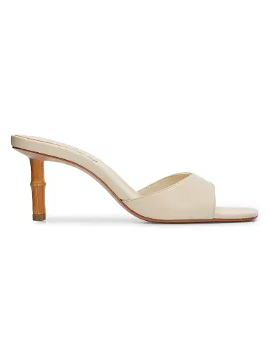 Schutz Women's Leena 75MM Bamboo-Heel Leather Mules - Egg Shell - Size 6 | Thumbnail 1 Schutz Women's Leena 75MM Bamboo-Heel Leather Mules - Egg Shell - Size 6 | Thumbnail 1
