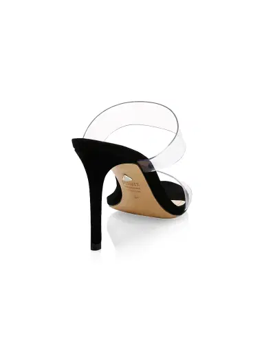 Schutz Women's Ariella 100MM Transparent Vinyl Mules - Black Tran - Size 11 | Thumbnail 3 Schutz Women's Ariella 100MM Transparent Vinyl Mules - Black Tran - Size 11 | Thumbnail 3