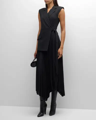 SIMKHAI Helena Combo Blazer Sleeveless Midi Dress | Thumbnail 3 SIMKHAI Helena Combo Blazer Sleeveless Midi Dress | Thumbnail 3