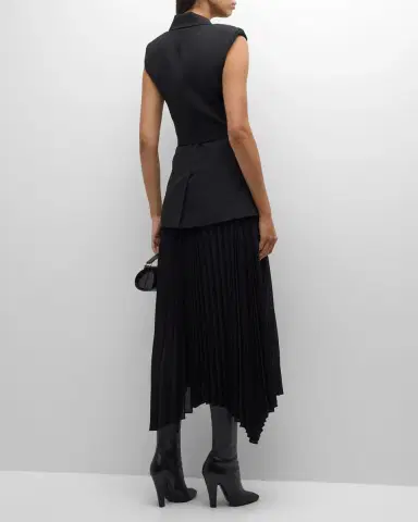SIMKHAI Helena Combo Blazer Sleeveless Midi Dress | Thumbnail 6 SIMKHAI Helena Combo Blazer Sleeveless Midi Dress | Thumbnail 6
