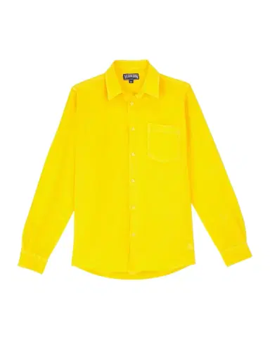 Vilebrequin Men 's Caroubis Solid Linen Sport Shirt | Thumbnail 1 Vilebrequin Men 's Caroubis Solid Linen Sport Shirt | Thumbnail 1