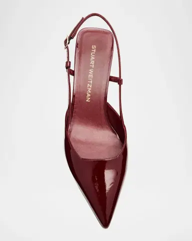 Stuart Weitzman Vinnie Patent Kitten Slingback Pumps | Thumbnail 6 Stuart Weitzman Vinnie Patent Kitten Slingback Pumps | Thumbnail 6