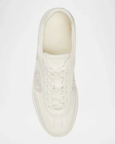 Gucci Men's G75 Canvas and Suede T-Toe Low-Top Sneakers | Thumbnail 4 Gucci Men's G75 Canvas and Suede T-Toe Low-Top Sneakers | Thumbnail 4