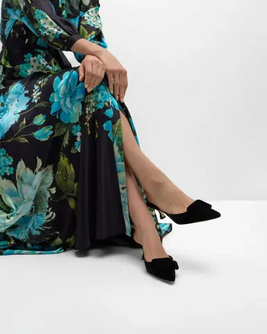 Manolo Blahnik Maysale Velvet Buckle Mule Pumps | Thumbnail 2 Manolo Blahnik Maysale Velvet Buckle Mule Pumps | Thumbnail 2