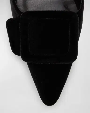 Manolo Blahnik Maysale Velvet Buckle Mule Pumps | Thumbnail 6 Manolo Blahnik Maysale Velvet Buckle Mule Pumps | Thumbnail 6