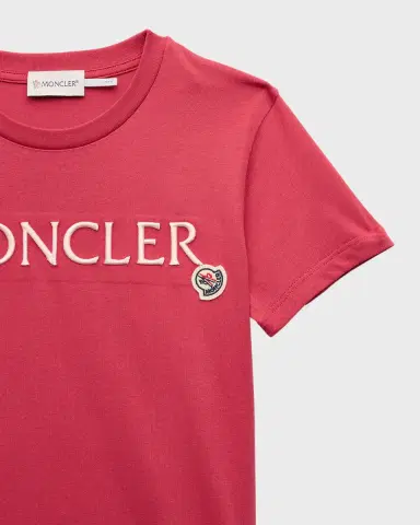 Moncler Girl's Embroidered Logo-Print T-Shirt, Size -6 | Thumbnail 3 Moncler Girl's Embroidered Logo-Print T-Shirt, Size -6 | Thumbnail 3