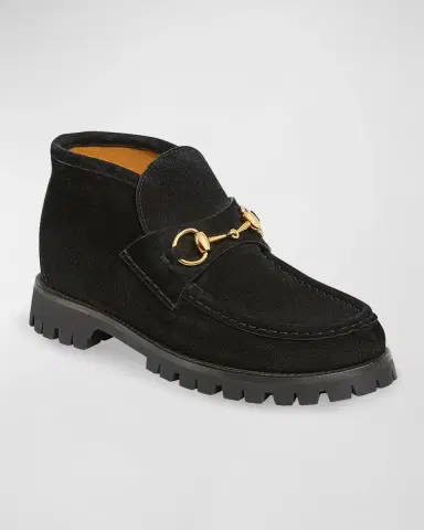 Gucci Sylke Suede Horsebit Booties | Thumbnail 2 Gucci Sylke Suede Horsebit Booties | Thumbnail 2