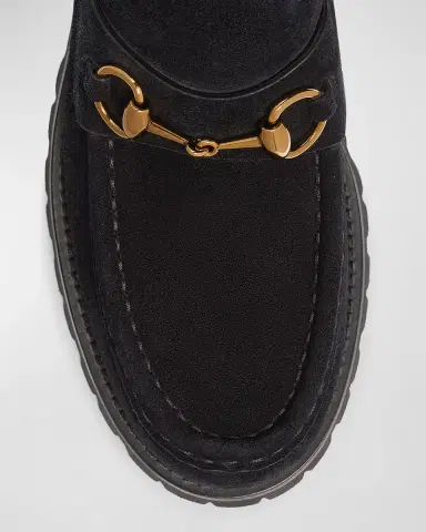 Gucci Sylke Suede Horsebit Booties | Thumbnail 5 Gucci Sylke Suede Horsebit Booties | Thumbnail 5