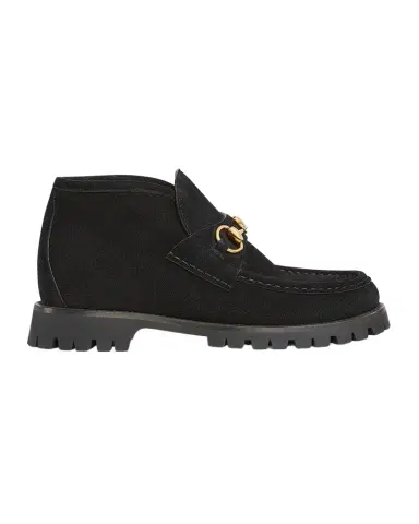 Gucci Sylke Suede Horsebit Booties | Thumbnail 1 Gucci Sylke Suede Horsebit Booties | Thumbnail 1