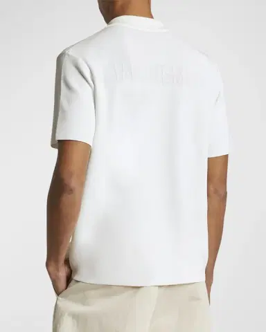 Jacquemus Men's Polo Shirt with Knit Logo | Thumbnail 3 Jacquemus Men's Polo Shirt with Knit Logo | Thumbnail 3