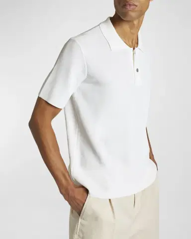 Jacquemus Men's Polo Shirt with Knit Logo | Thumbnail 6 Jacquemus Men's Polo Shirt with Knit Logo | Thumbnail 6