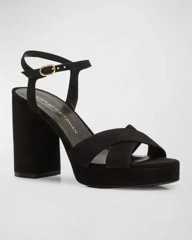 Stuart Weitzman Dayna Suede Crisscross Platform Sandals | Thumbnail 3 Stuart Weitzman Dayna Suede Crisscross Platform Sandals | Thumbnail 3