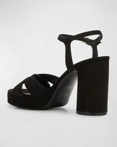 Stuart Weitzman Dayna Suede Crisscross Platform Sandals | Thumbnail 4 Stuart Weitzman Dayna Suede Crisscross Platform Sandals | Thumbnail 4
