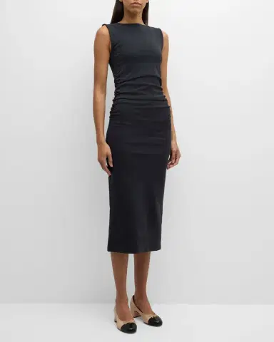Veronica Beard Charissa High-Neck Midi Dress | Thumbnail 2 Veronica Beard Charissa High-Neck Midi Dress | Thumbnail 2