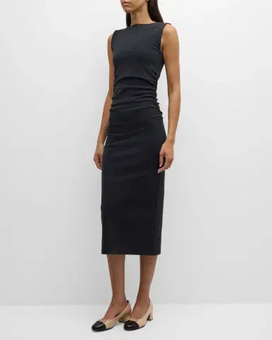 Veronica Beard Charissa High-Neck Midi Dress | Thumbnail 3 Veronica Beard Charissa High-Neck Midi Dress | Thumbnail 3