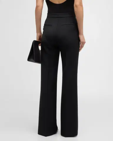 Gabriela Hearst Vesta Wide-Leg Pants with Belted Detail | Thumbnail 3 Gabriela Hearst Vesta Wide-Leg Pants with Belted Detail | Thumbnail 3