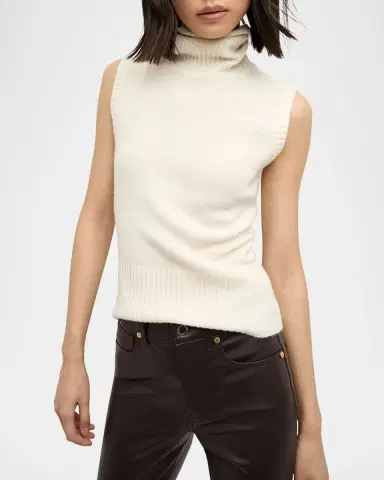 Veronica Beard Mazzy Cashmere Turtleneck Shell | Thumbnail 4 Veronica Beard Mazzy Cashmere Turtleneck Shell | Thumbnail 4