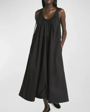 Co Sleeveless Gathered Maxi Shift Dress | Thumbnail 7 Co Sleeveless Gathered Maxi Shift Dress | Thumbnail 7